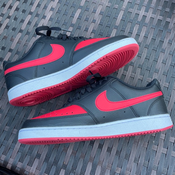 Nike Shoes - NEW Nike Court Low Vision Sneakers Red and Black